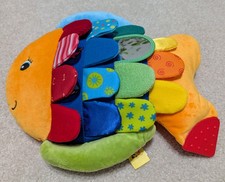 Melissa  Doug Flip Fish Soft Baby Toy Sensory Tummy Time Toys, Soft Fabric Tag