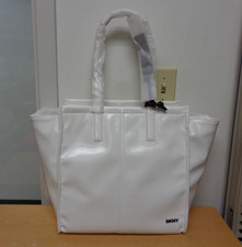 NWT DKNY white Mollie Tote Faux- Leather