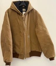 VTG Carhartt Brown J140 Quilted Lined Work Jacket Men’s Sz L USA