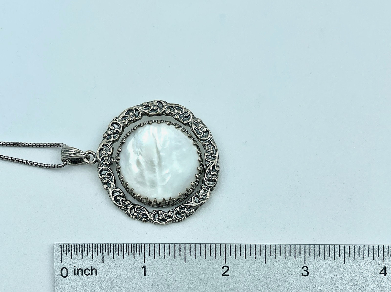 Rare! Vintage Silpada Sterling MOP + Abalone Shell Reversible Pendant Necklace image 10