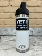 YETI Rambler 18oz Water Bottle with Chug Cap | WHITE | BRAND NEW