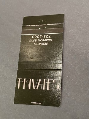 Vintage New York Matchbook  Privates  Hampton Bays