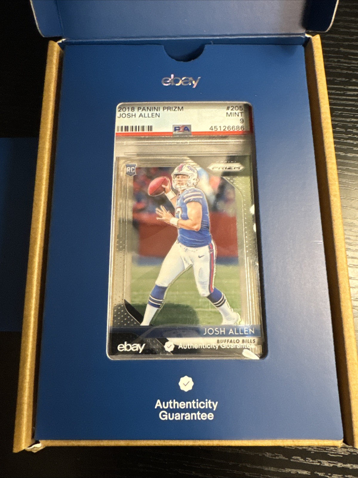 2018 Prizm Josh Allen Rookie #205 PSA 9 Buffalo Bills view 4