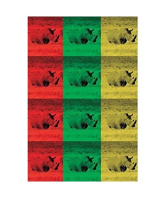 Alive! white rhino - Color collage - Photo Art Notebooks [6 x 9 series], Eva-Lot