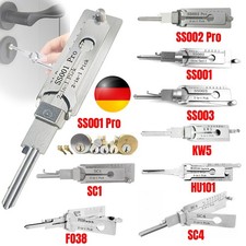 2-in-1 Edelstahl Schl&uuml;ssel Decoder Pr&auml;zision Haken und Pickup Handwerkzeug
