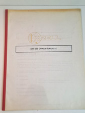 Manuale d'uso originale Krell KST-100 - inglese - BA001127