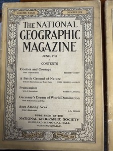 Vintage National Geographic June/July 18', July has Upside-down Bound page error