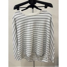 Frank Eileen Tee Lab Women M Striped Long Sleeve Top LAB516RFT Coastal