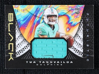 2020 Panini Black Futuristic Relics Silver 56/75 Tua Tagovailoa Rookie RC 0t3i