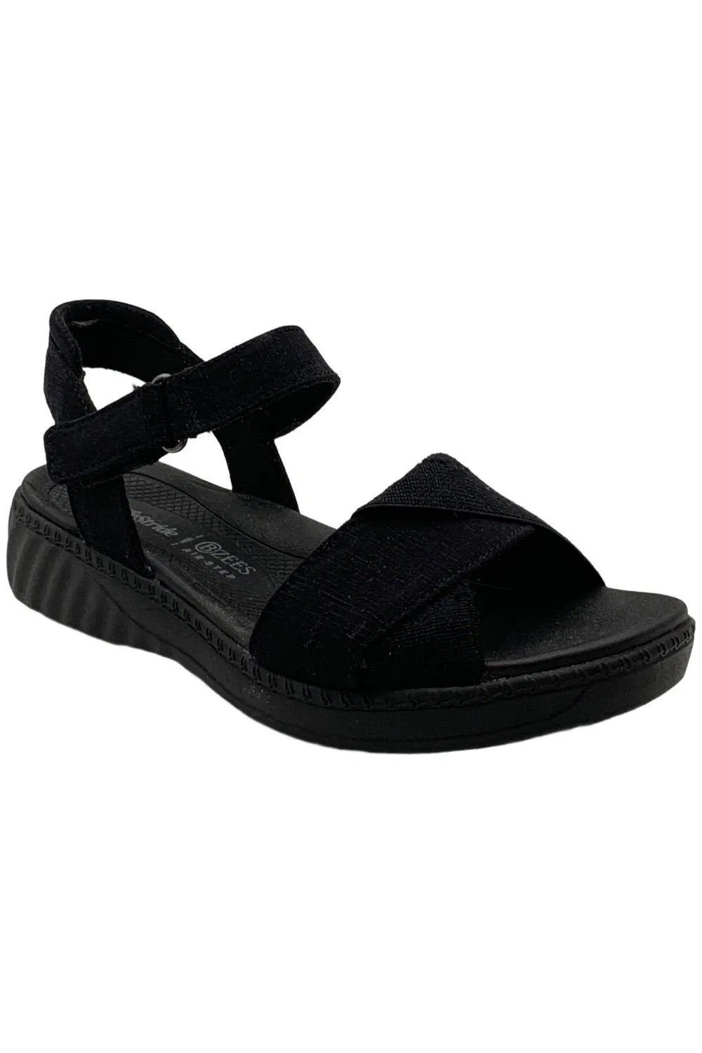 Bzees Womens Lane Machine Washable Sandal Black 6790₽