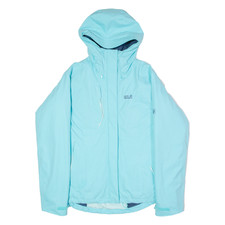 JACK WOLFSKIN Damen Daunenjacke L Blau Kapuze Outdoor