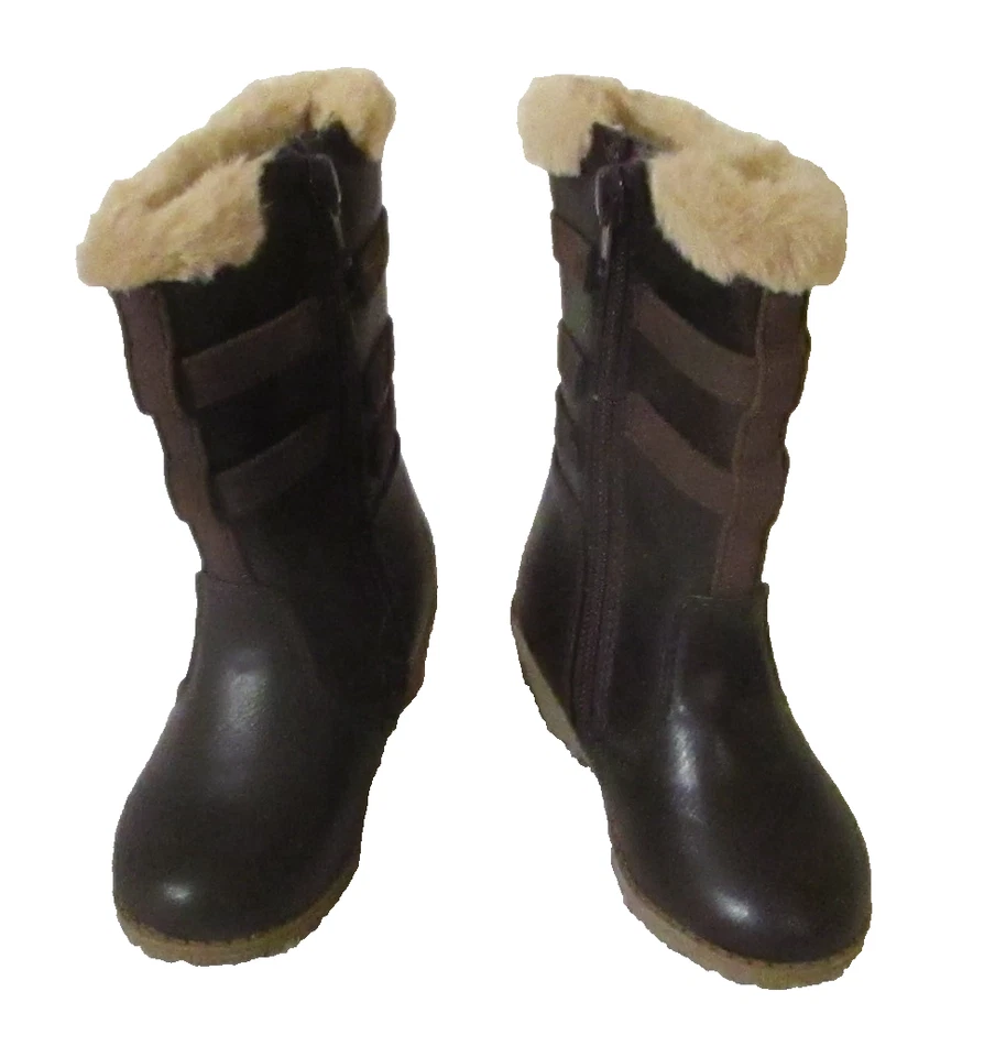 NUEVO Zapatos Rachel Lil Windsor Niñas Pequeñas Botas de Piel Sintética 5 Marrón Precio de venta sugerido por el fabricante $40 Foto 4 de 4