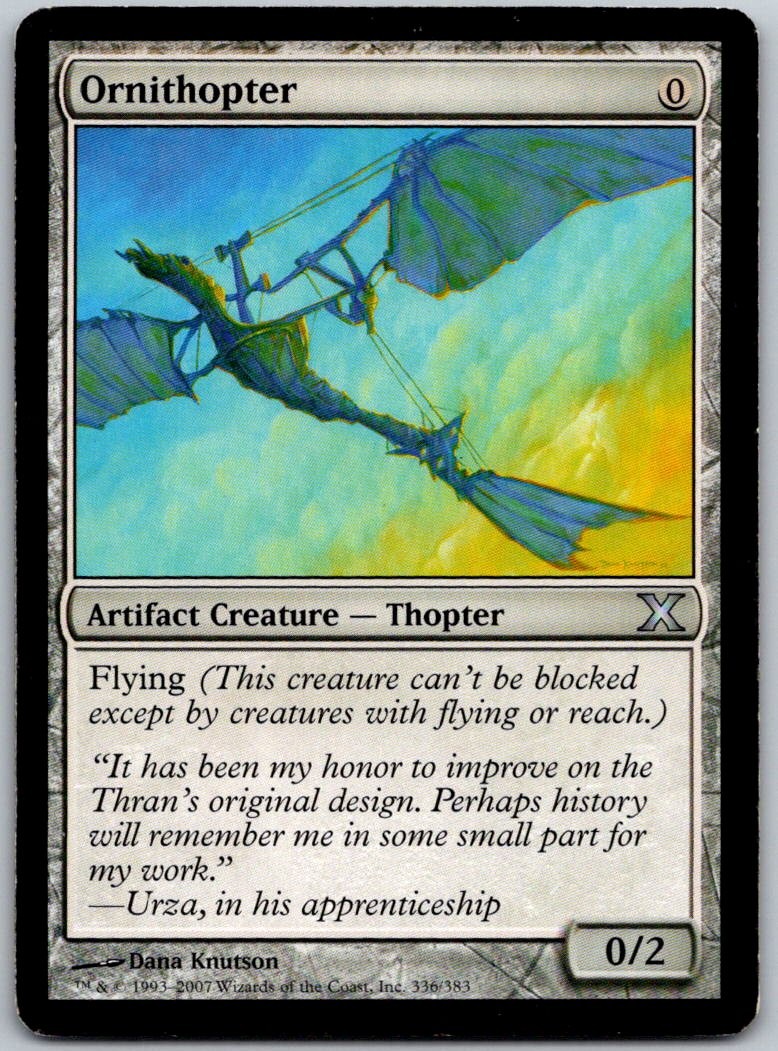 Ornithopter 336 Uncommon 10th Edition Magic: The Gathering LP