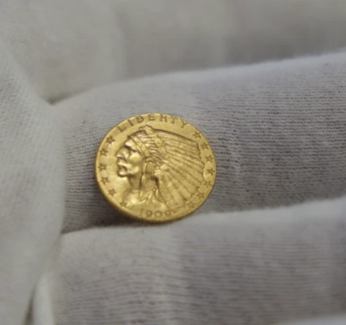 1909 US 2 1/2 Indian Gold Piece XF+