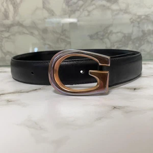 Ancienne ceinture Gucci GUCCI 65/26 noire logo G boucle sans boite années 90 occasion 3 trous
