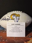 Kurt Warner Autographed Football Beckett Cert WP62651 HOF 2017 Arena And NFL