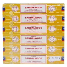 Satya Sandalwood Incense Sticks Hand Rolled Masala Fragrance Agarbatti 15x6 Pack