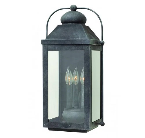 Hinkley 1855DZ 3-Light Outdoor Wall Lantern in Aged Zinc - Picture 1 of 2