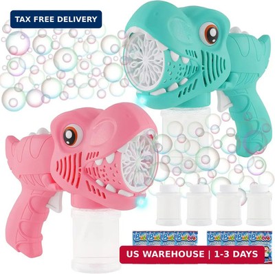 Onory 2 Pack Bubble Gun Machine for Kids, Bubble Gun with Bubble Solutions for B