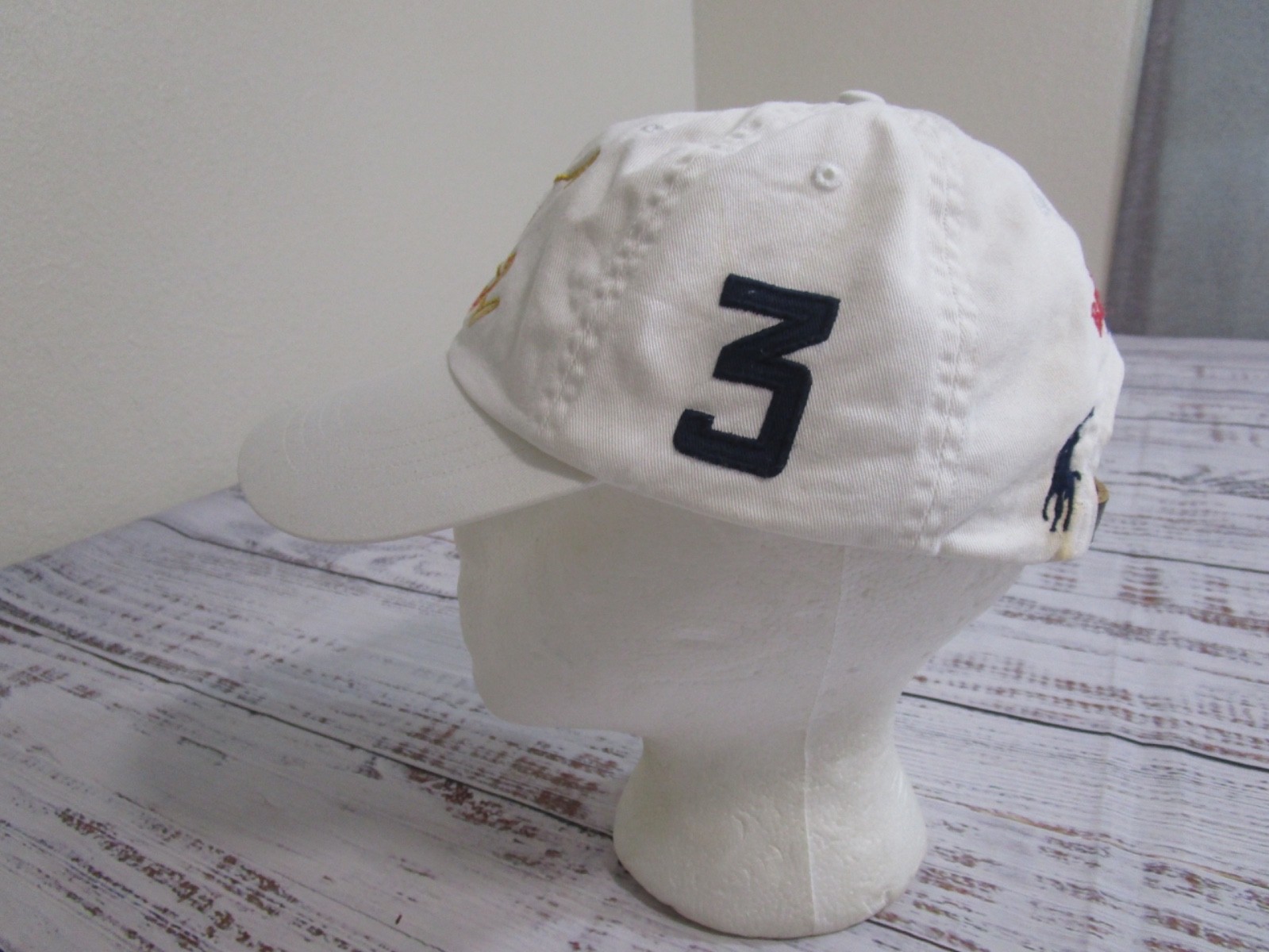 Cappello regolabile Polo Ralph Lauren Blackwatch Polo Team Crest #3 blu pony bianco