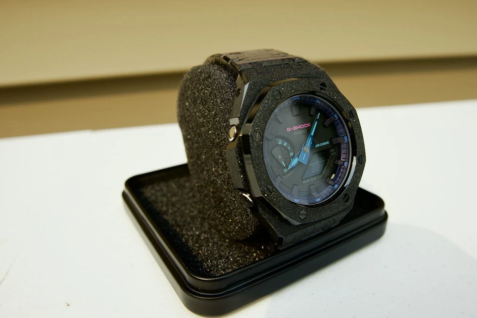 Custom G-SHOCK Frosted Black & Silver – Unique One-of-One Mod - Image 2 of 3