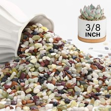 3 lbs Pebbles for Indoor Plants, 3/8 Inch Pea Gravel for Fish Tank Polished