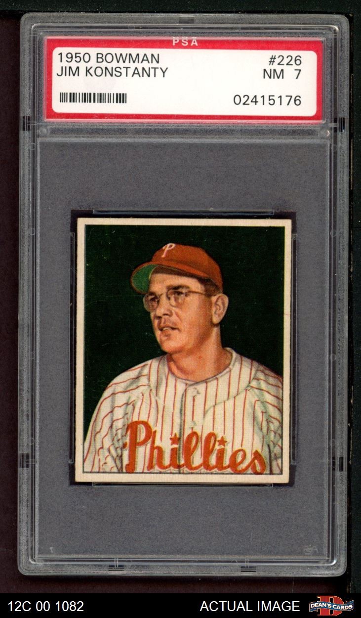 1950 Bowman #226 Jim Konstanty Phillies PSA 7 - NM