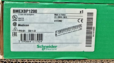 Schneider Electric BMEXBP1200 12 Slots Eth backplane Modicon PV:01 SV:1.0 New