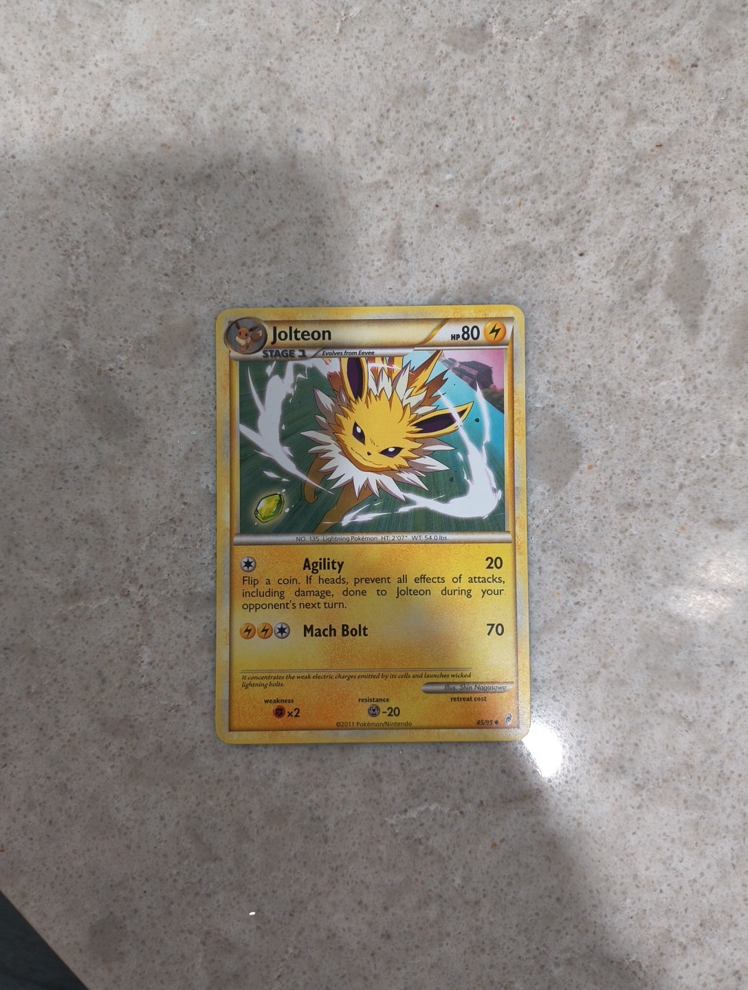 Jolteon 45/95 - 2011 Call of Legends - Uncommon Rare - Pokemon Card (LP)