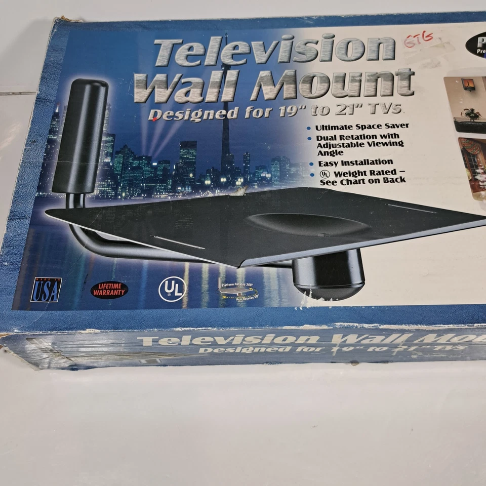 Настенное крепление для телевизора Primetime Tube 19–21 дюйм черное PTW20-B ретро игровое  - Изображение 4 из 4