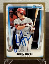 2011 Bowman Draft Picks & Prospects John Hicks #BDPP1 Gold In Person Autograph