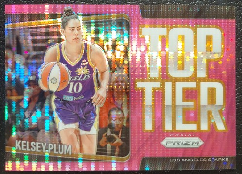 2025 Panini WNBA Prizm Top Tier Kelsey Plum #15 Pink Pulsar Prizm /75