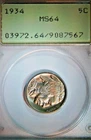 1934 Buffalo 5C  PCGS  MS-64