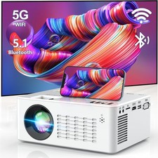 WiFi Projector with Bluetooth 5.1, 1080P Projector,