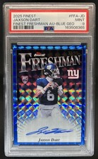 2025 Topps Finest Jaxson Dart Freshman Auto Blue Geometric RC #/99 PSA 9