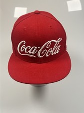 New Era 59FIFTY Coca Cola Cap 7 1/4 Red Script Logo Fitted Rare 