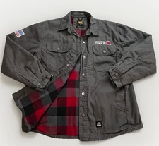 Matco Tools Jacket Mens Large Berne Gray Embroidered Auto Mechanic Flannel Lined