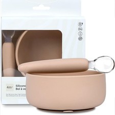 Food Grade Silicone Baby Suction Bowl Spoon Set Non Slip Toddler Feeding