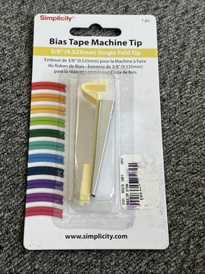 Simplicity Bias Tape Maker Machine Tip 3/8'' 9.525mm Single Fold Tip 881965 NEW