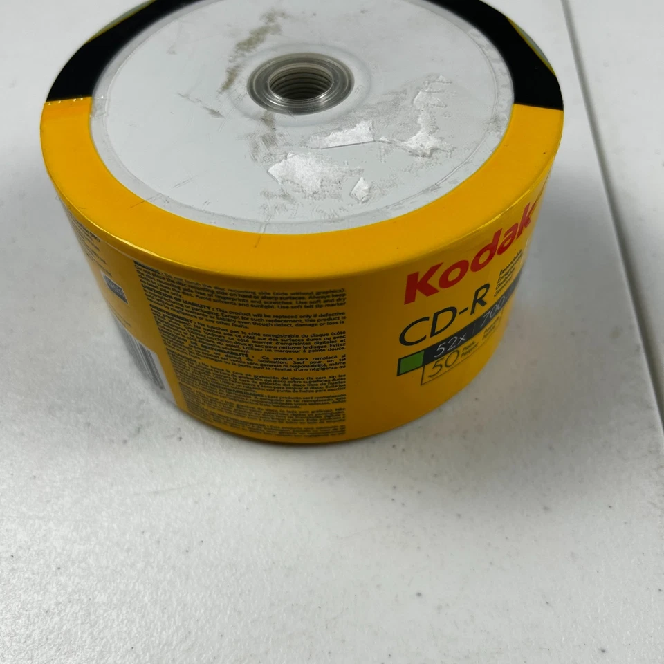 Kodak CD-R 50pk Pack 52x 700mb 80min Recordable Compact Discs New SEALED NOS - Image 3 of 4