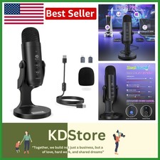 USB Noise-Canceling Microphone with Gain Control  Instant Mute Functionality