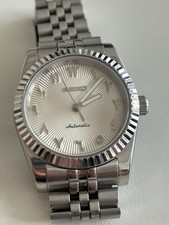Seiko Herren Automatikuhr Edelstahl Silber 4R...