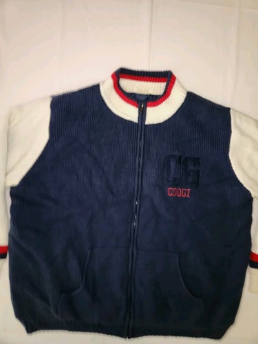 Coogi Varsity Jacket Mens 5XL Blue Red White Knit Long Sleeves Q4 Designs 2013 - Picture 14 of 23