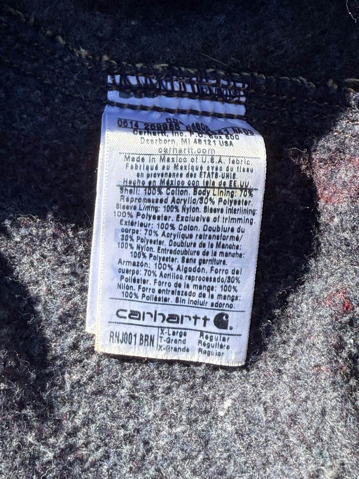 Vintage Carhartt Interstellar Brown Detroit Jacket RNJ001 BRN Men's XL Regular thumbnail 17