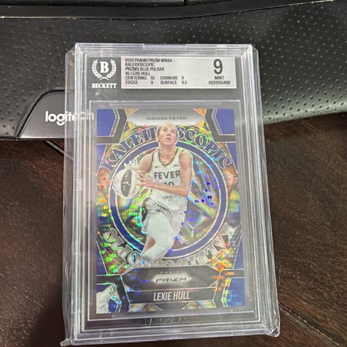2025 Panini Prizm WNBA Kaleidoscopic Lexie Hull #5 Blue Pulsar Prizm /199 BGS 9
