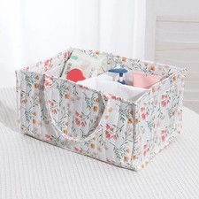 Nappy Storage Caddy,Baby Diaper Caddy Organiser, Nursery Storage Basket