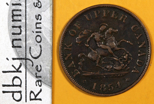 1854 - Upper Canada - ½ Penny Token - KM: Tn2