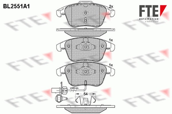 Bremsbelagsatz Scheibenbremse Fte 9010804 FüR Audi A4 B8 8K2 Avant 8K5 A5 8F7 B9-image