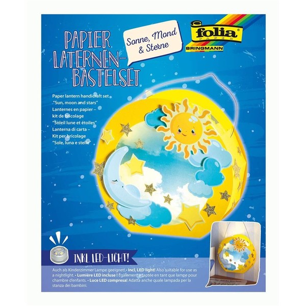 Folia Laternen Lampion Umzug Bastelset Sonne Mond Sterne Basteln St. Martin-image