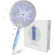 MOSQZAP Electric Fly Swatter, Foldable Bug Zapper Racket, 3,500Volt Mosquito ...